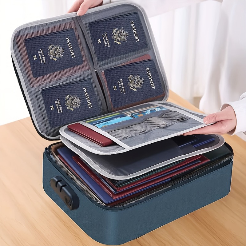 Portfolio Folder Zip - Teczka zamykana na klucz, 3-warstwowy organizer
