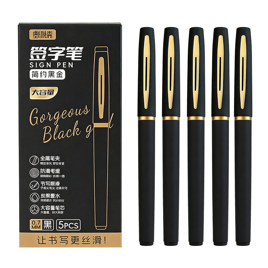 Office Stationery Supply Business - 5 sztuk/opakowanie Długopis żelowy o dużej
