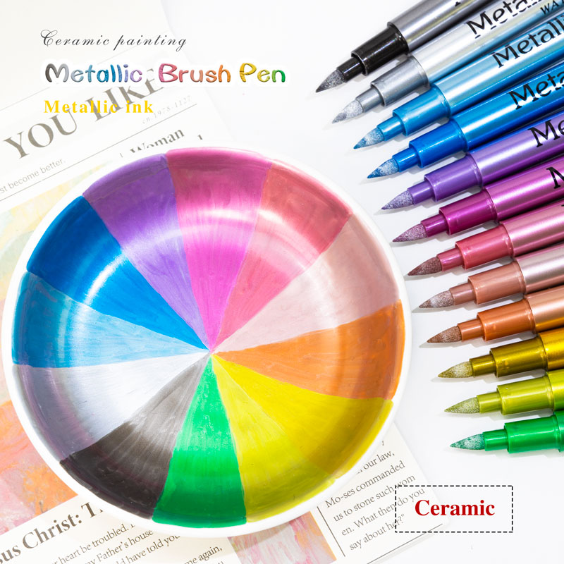Whiteboard Marker Set - 24 Kolory Metaliczne Markery Akrylowe do