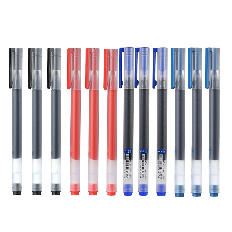Office Stationery Supply Business - 12/6Pc/Lot Długopis Żelowy 0.5MM Atrament Super