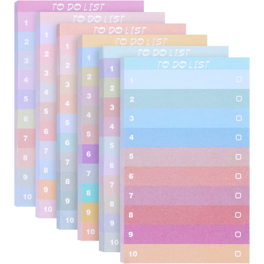 Office Stationery Supply List - 50 kartek kolorowych, gradientowych karteczek samoprzylepnych,