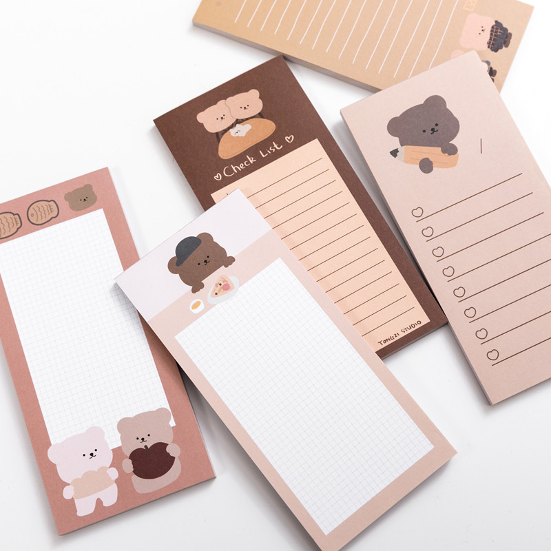 Office Stationery Supply List - Kawaii śliczne koreańskie ciasteczka niedźwiedź notatnik