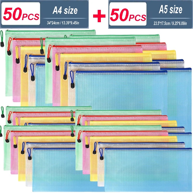 Portfolio Folder Zip - 5/20/50/100 szt. Torba do przechowywania artykułów