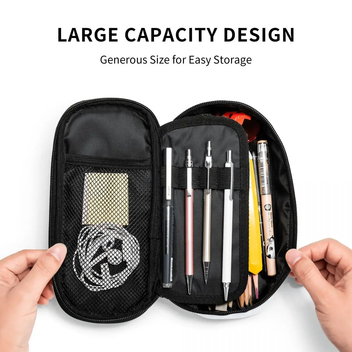 Czarno-brązowy piórnik z jamni – Tan Stationery & Office Supply recenzja i cena