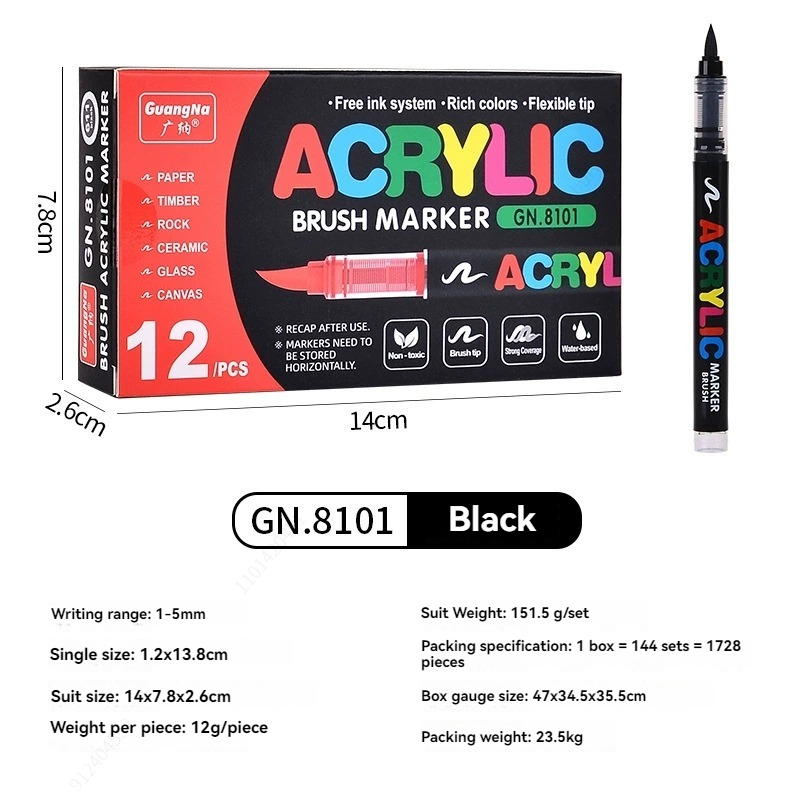 12 szt. Czarno-Białe Markery A – Whiteboard Marker Set recenzja i cena