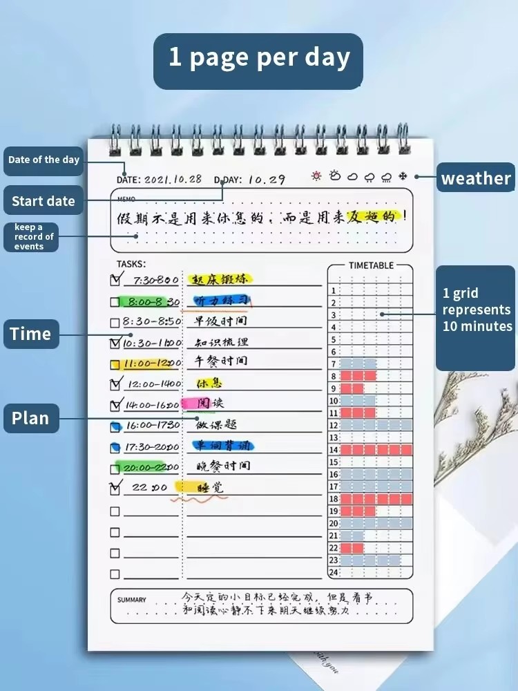 1 szt. Planer Spiralny A5 Nota – Office Stationery Supply List recenzja i cena