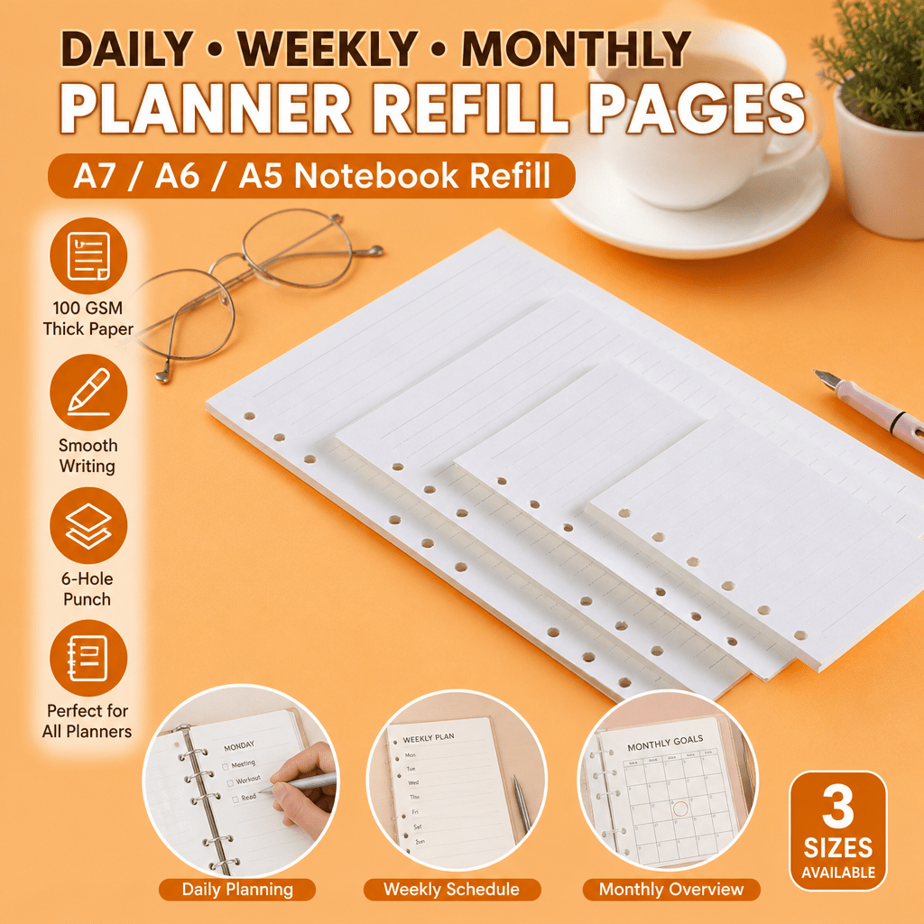 Wkłady do planera A5 A6 A7, 6  – Notebook Dotted A5 recenzja i cena