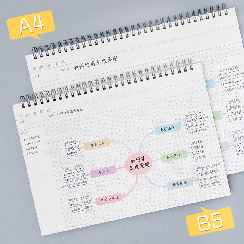 A4/B5 mapa myśli Cornell notat – Graph Paper Pad recenzja i cena